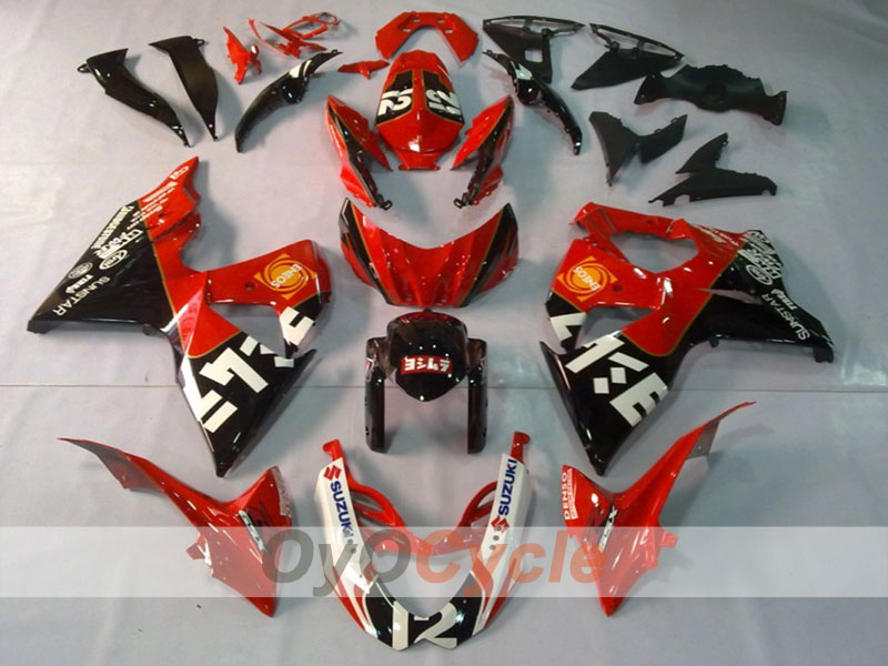 Injection Fairing kit for 09-16 GSX R1000 - Red, Black - Factory Style #OYO87902869