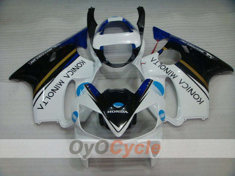 Injection Fairing kit for 01-03 CBR600F4i - White, Black - Konica Minolta, MICHELIN #OYO87900159 Secondary image