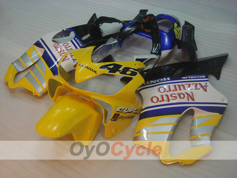 Injection Fairing kit for 01-03 CBR600F4i - Yellow, White - MICHELIN, Nastro Azzurro #OYO87900163 Secondary image
