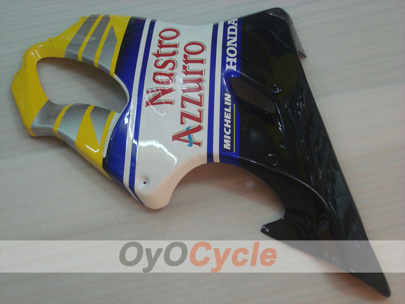 Injection Fairing kit for 01-03 CBR600F4i - Yellow, White - MICHELIN, Nastro Azzurro #OYO87900163