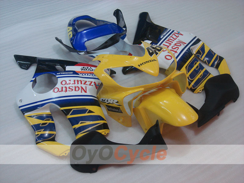 Injection Fairing kit for 01-03 CBR600F4i - Yellow, White - MICHELIN, Nastro Azzurro #OYO87900165 Main image