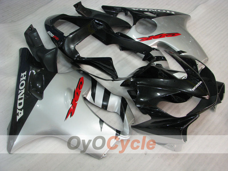 Injection Fairing kit for 01-03 CBR600F4i - Black, Silver - Factory Style #OYO87900171
