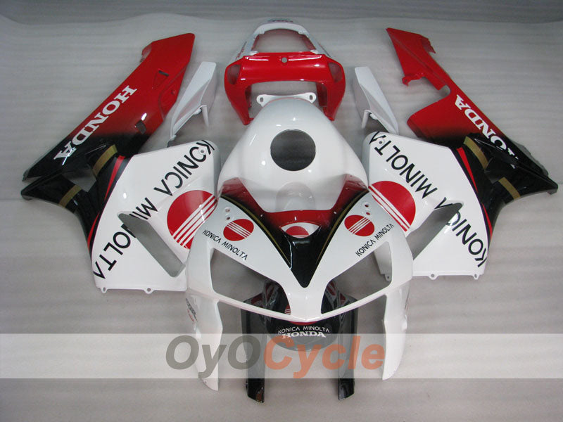 Injection Fairing kit for 05-06 CBR600RR - Red, White - Konica Minolta #OYO87900257