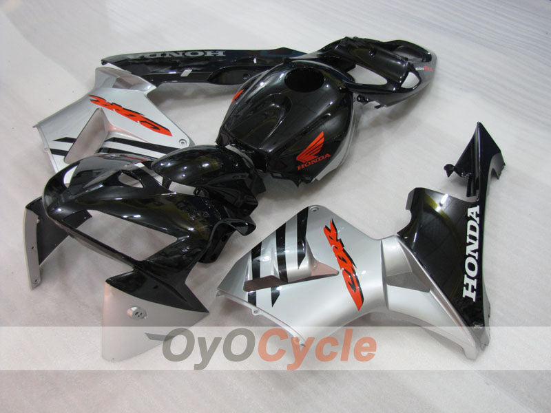 Injection Fairing kit for 05-06 CBR600RR - Black, Silver - Factory Style #OYO87900281