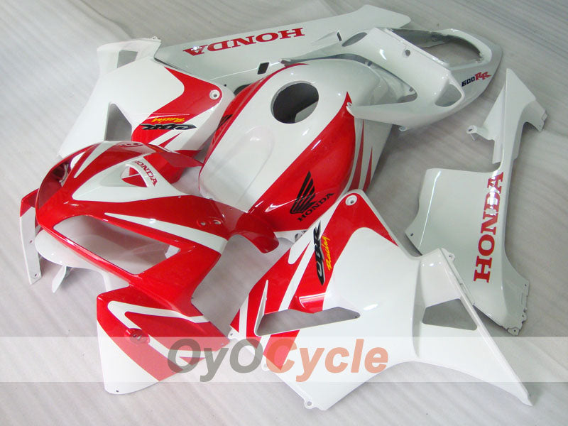 Injection Fairing kit for 05-06 CBR600RR - Red, White - Factory Style #OYO87900310