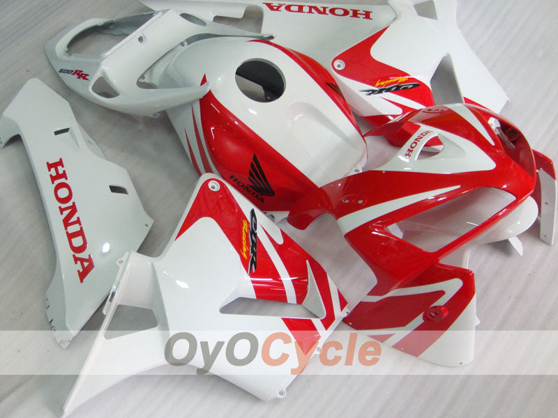 Injection Fairing kit for 05-06 CBR600RR - Red, White - Factory Style #OYO87900310 Main image