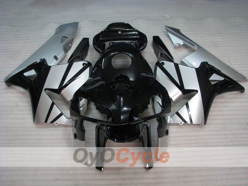 Injection Fairing kit for 05-06 CBR600RR - Black, Silver - Factory Style #OYO87900311