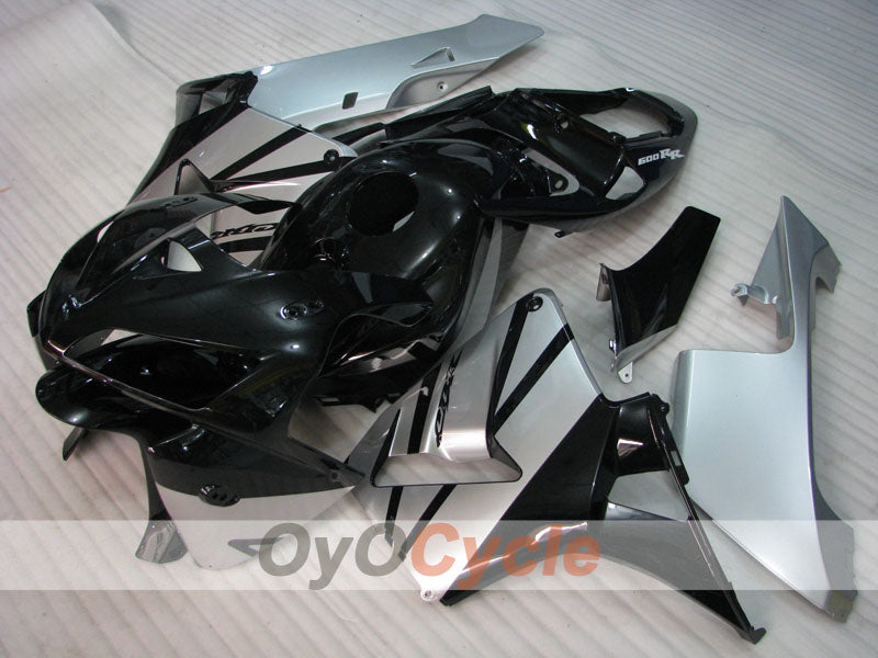 Injection Fairing kit for 05-06 CBR600RR - Black, Silver - Factory Style #OYO87900311