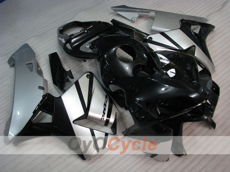 Injection Fairing kit for 05-06 CBR600RR - Black, Silver - Factory Style #OYO87900311