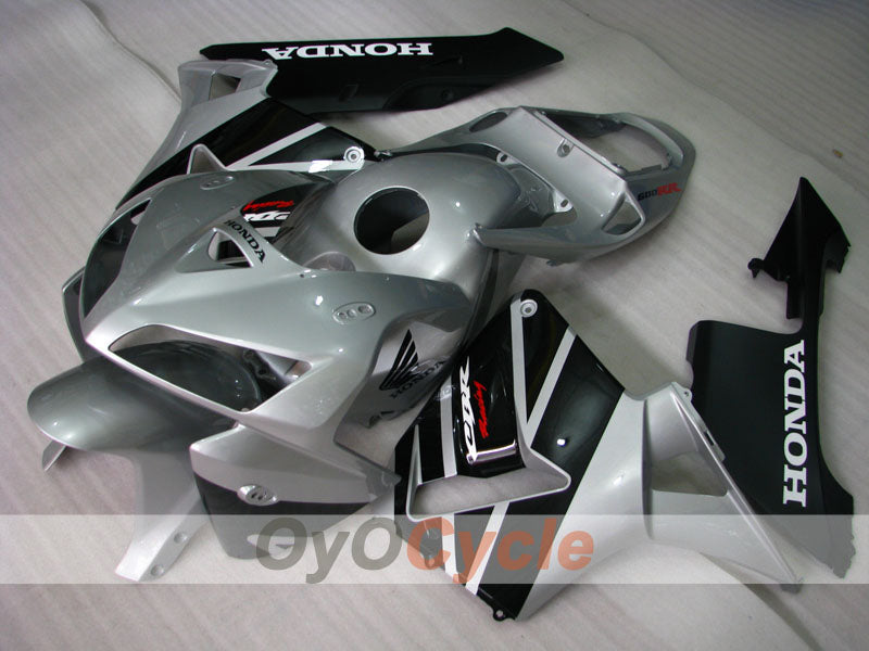 Injection Fairing kit for 05-06 CBR600RR - Black, Silver - Factory Style #OYO87900315