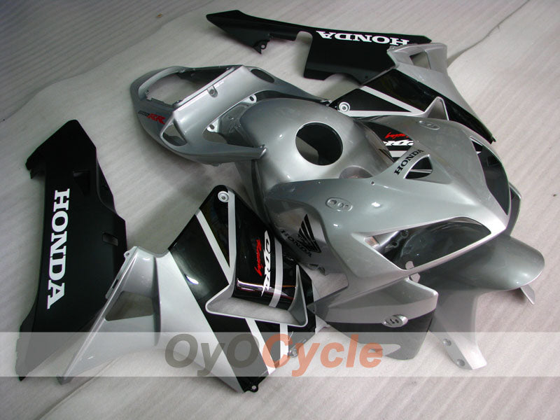 Injection Fairing kit for 05-06 CBR600RR - Black, Silver - Factory Style #OYO87900315 Main image
