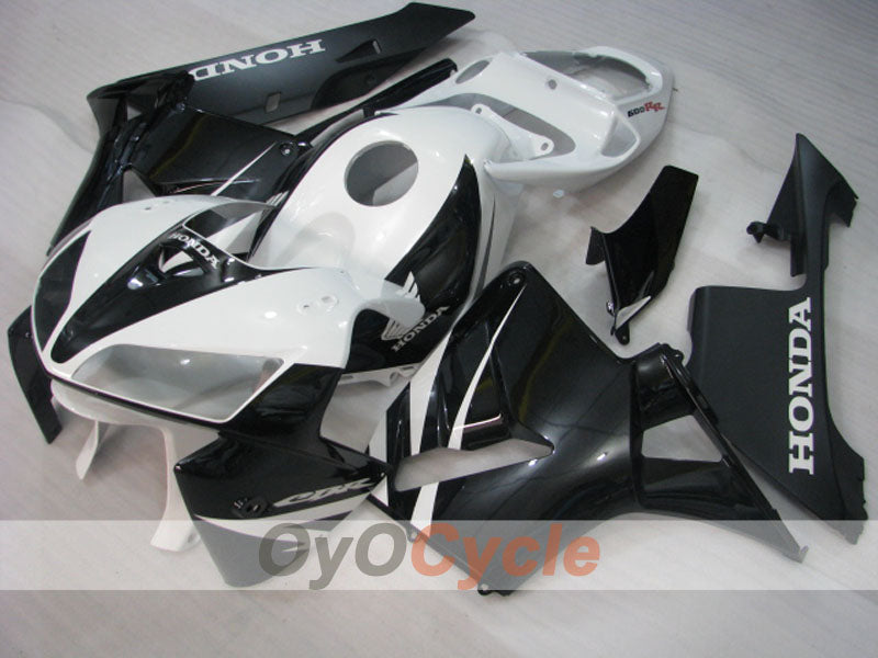 Injection Fairing kit for 05-06 CBR600RR - White, Black - Factory Style #OYO87900320 Main image