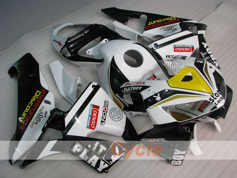 Injection Fairing kit for 05-06 CBR600RR - White, Black - PlayBoy #OYO87900323 Main image