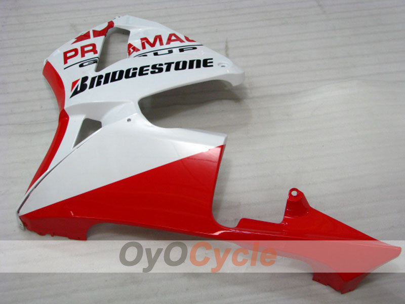 Injection Fairing kit for 05-06 CBR600RR - Red, White - PRAMAC #OYO87900324