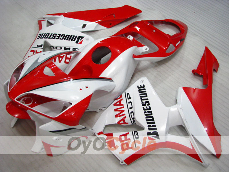 Injection Fairing kit for 05-06 CBR600RR - Red, White - PRAMAC #OYO87900324