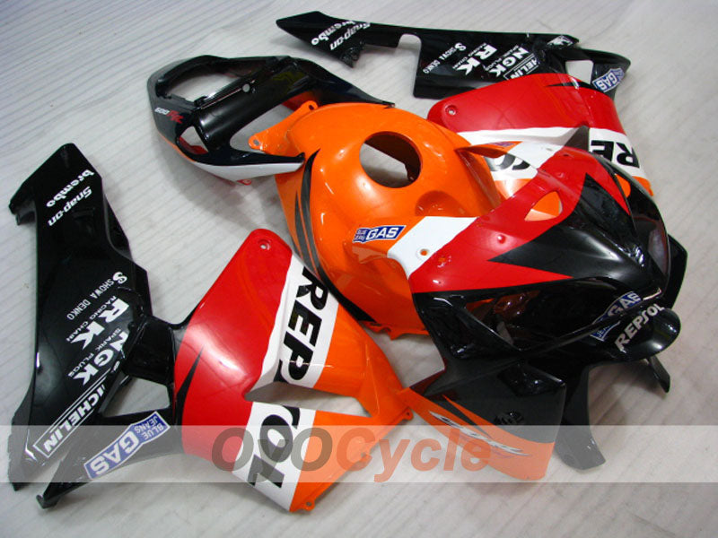 Injection Fairing kit for 05-06 CBR600RR - Orange, Black - Repsol #OYO87900339