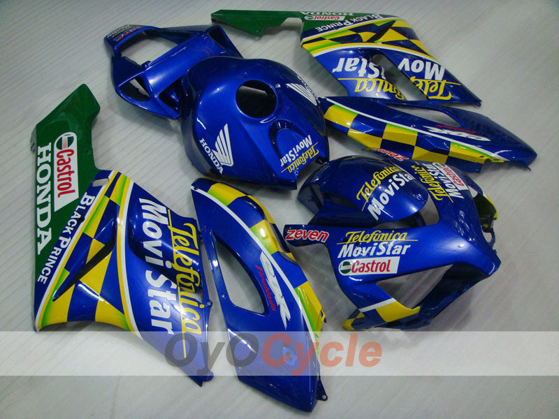 Injection Fairing kit for 04-05 CBR1000RR - Yellow, Blue - Movistar #OYO87900512 Main image