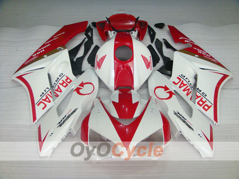 Injection Fairing kit for 04-05 CBR1000RR - Red, White - PRAMAC #OYO87900526
