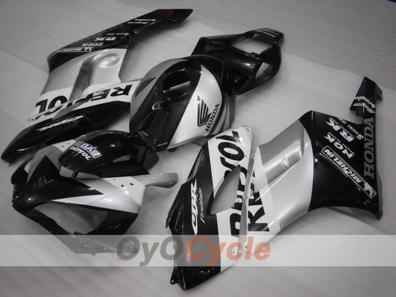 Injection Fairing kit for 04-05 CBR1000RR - Black, Silver - Repsol #OYO87900532