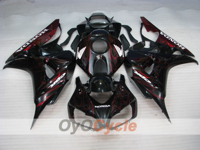Injection Fairing kit for 06-07 CBR1000RR - Red, Black - Flame #OYO87900594 Secondary image