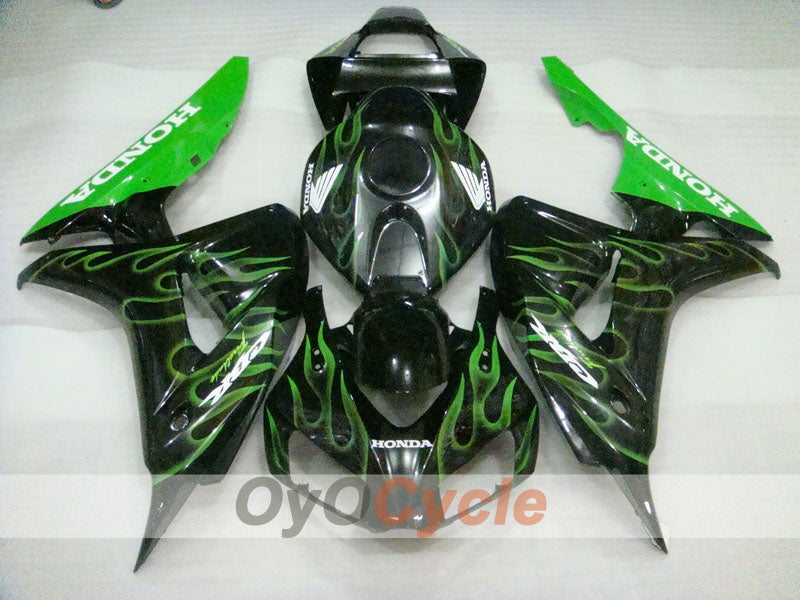 Injection Fairing kit for 06-07 CBR1000RR - Green, Black - Flame #OYO87900595 Secondary image