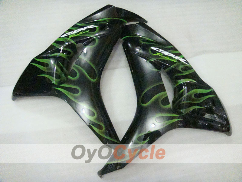 Injection Fairing kit for 06-07 CBR1000RR - Green, Black - Flame #OYO87900595