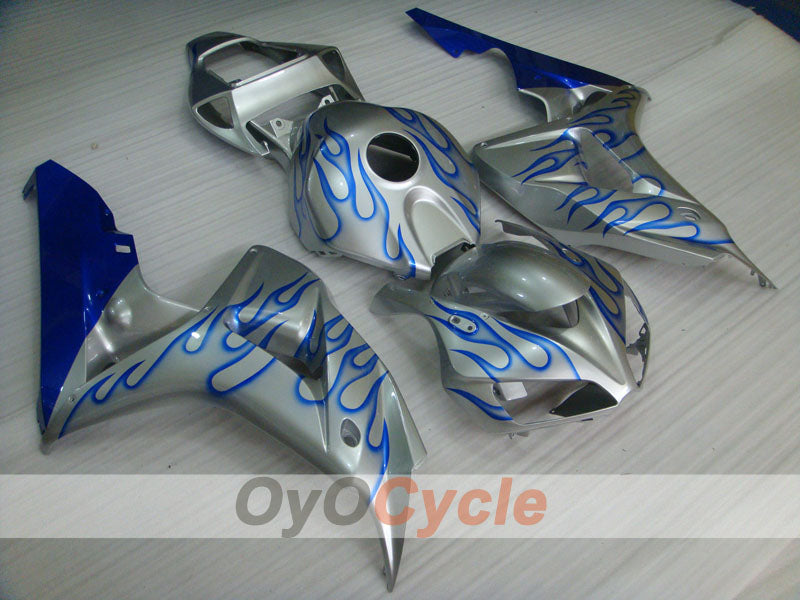 Injection Fairing kit for 06-07 CBR1000RR - Blue, Silver - Flame #OYO87900599