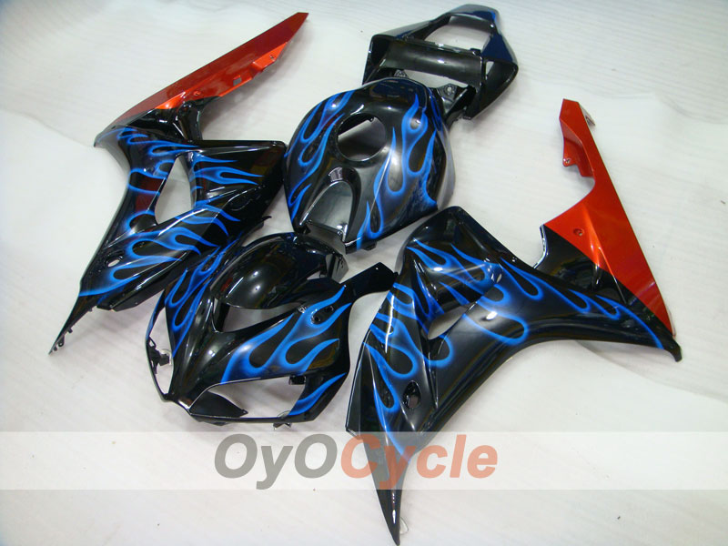 Injection Fairing kit for 06-07 CBR1000RR - Blue, Black - Flame #OYO87900602 Secondary image