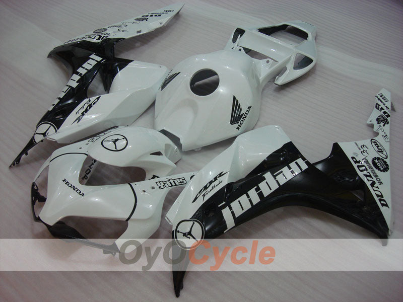 Injection Fairing kit for 06-07 CBR1000RR - White, Black - Jordan #OYO87900612