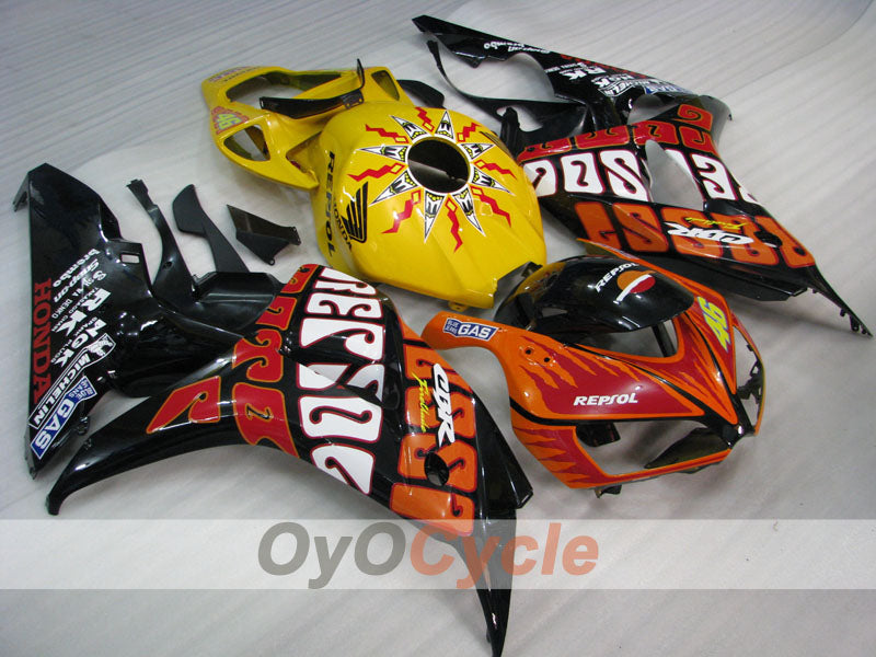Injection Fairing kit for 06-07 CBR1000RR - Yellow, Black - Rossi #OYO87900645