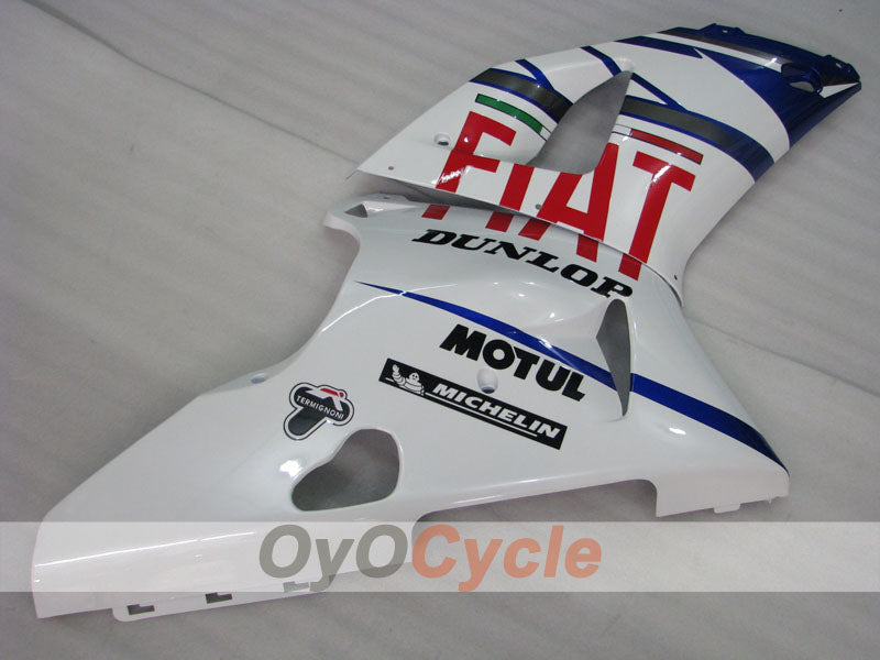 Injection Fairing kit for 98-99 YZF-R1 - Blue, White - DUNLOP, FIAT, MOTUL #OYO87900736