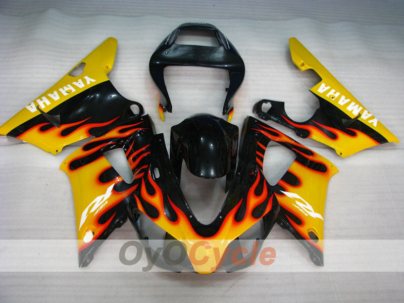 Injection Fairing kit for 98-99 YZF-R1 - Yellow, Black - Flame #OYO87900740