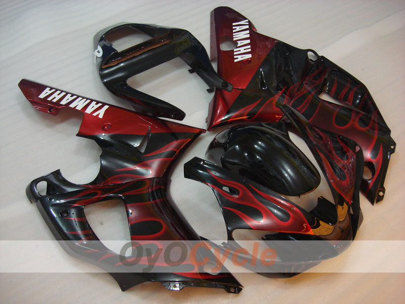 Injection Fairing kit for 00-01 YZF-R1 - Red, Black - Flame #OYO87900768