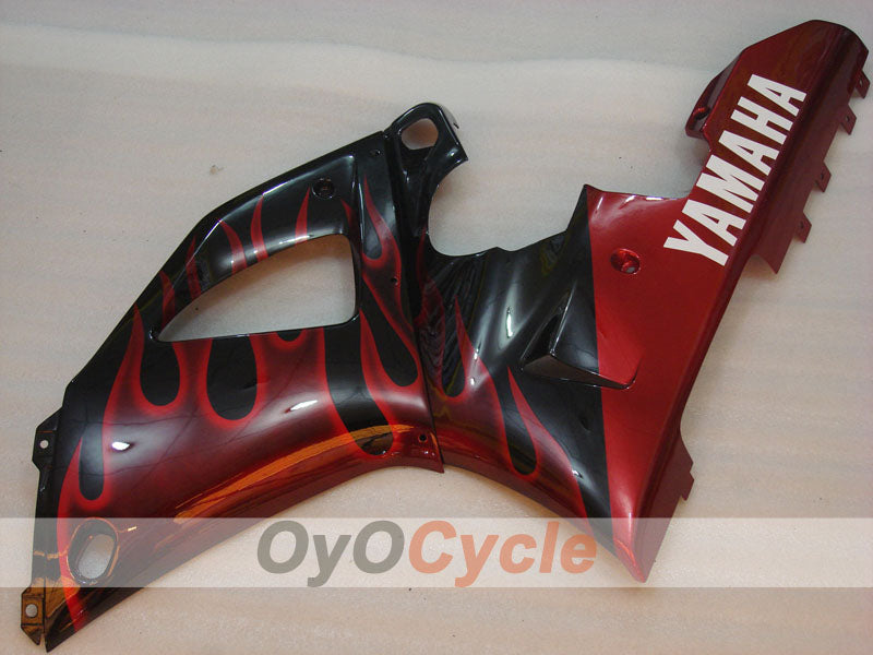 Injection Fairing kit for 00-01 YZF-R1 - Red, Black - Flame #OYO87900768
