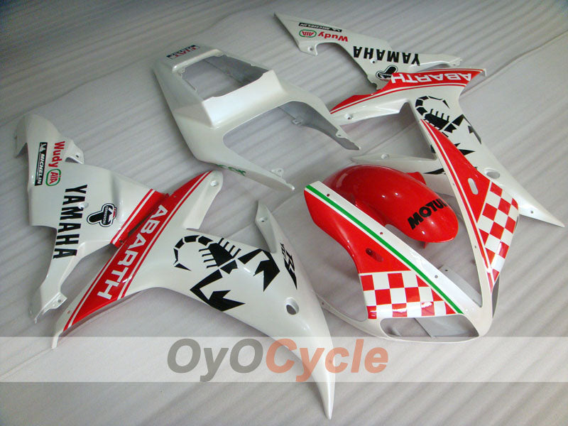 Injection Fairing kit for 02-03 YZF-R1 - Red, White, Matte - ABARTH #OYO87900786 Main image