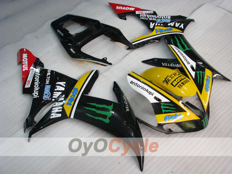 Injection Fairing kit for 02-03 YZF-R1 - Yellow, Black - Monster #OYO87900801