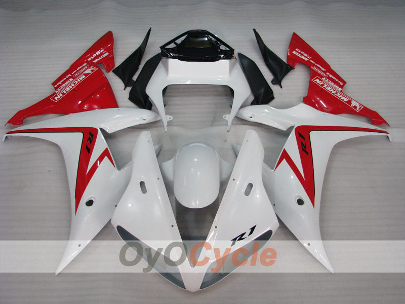 Injection Fairing kit for 02-03 YZF-R1 - Red, White - Factory Style #OYO87900803
