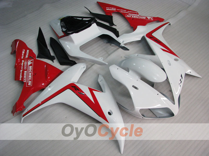 Injection Fairing kit for 02-03 YZF-R1 - Red, White - Factory Style #OYO87900803 Main image