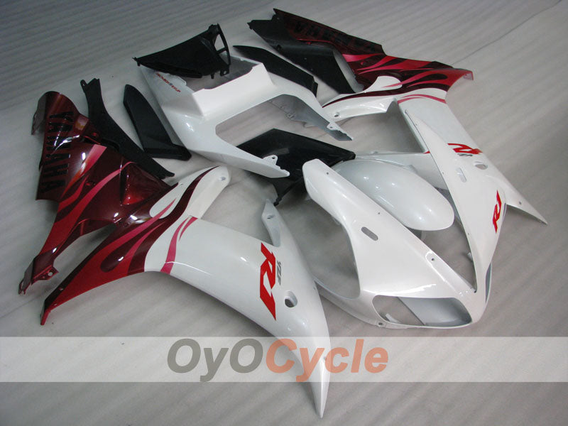 Injection Fairing kit for 02-03 YZF-R1 - Red, White - Flame #OYO87900808 Main image