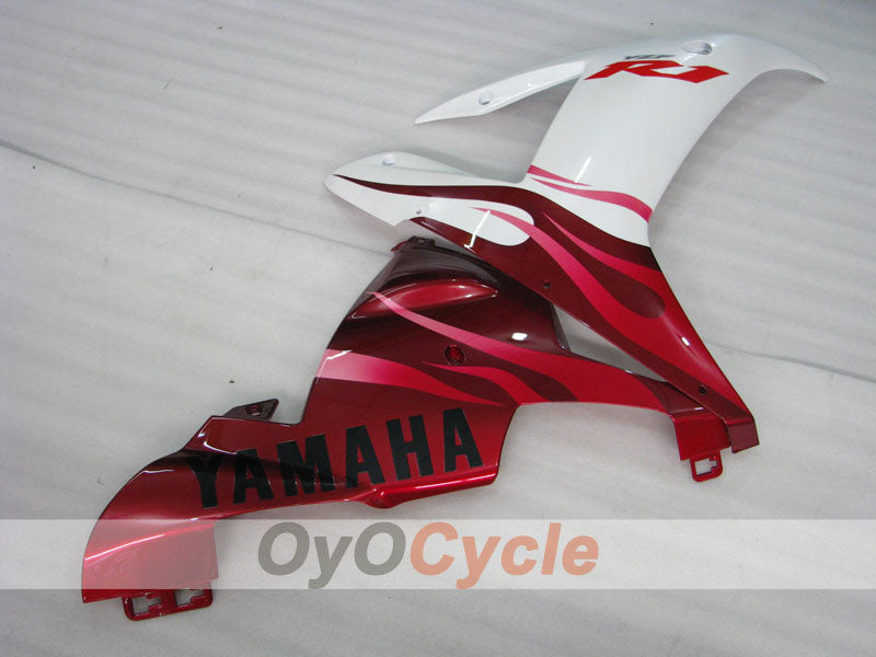Injection Fairing kit for 02-03 YZF-R1 - Red, White - Flame #OYO87900808