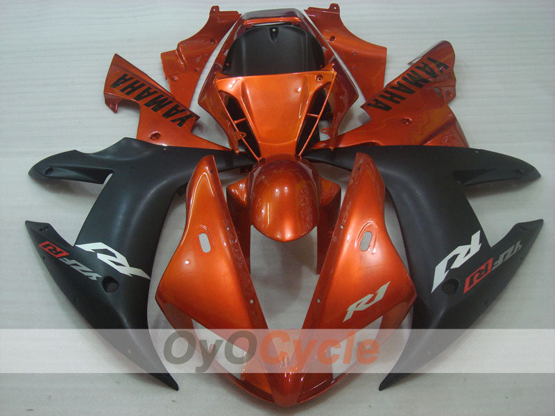 Injection Fairing kit for 02-03 YZF-R1 - Orange, Black, Matte - Factory Style #OYO87900810 Secondary image
