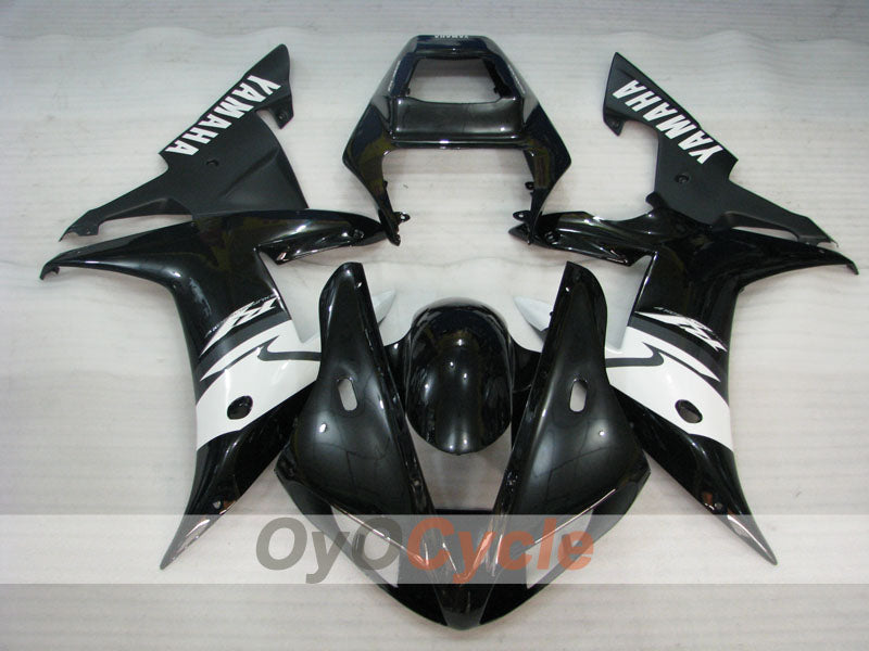 Injection Fairing kit for 02-03 YZF-R1 - White, Black - Factory Style #OYO87900811