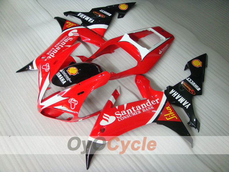 Injection Fairing kit for 02-03 YZF-R1 - Red, Black - Santander #OYO87900815