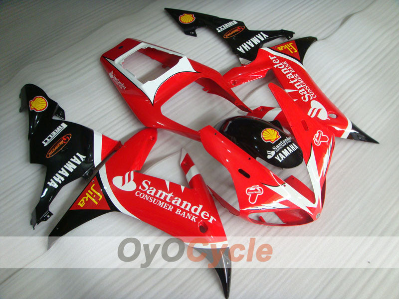 Injection Fairing kit for 02-03 YZF-R1 - Red, Black - Santander #OYO87900815