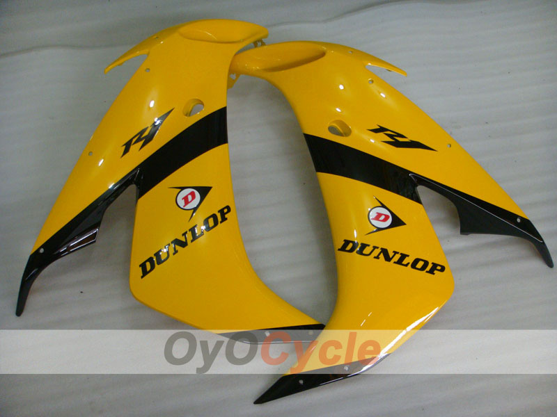 Injection Fairing kit for 04-06 YZF-R1 - Yellow, Black - DUNLOP #OYO87900818
