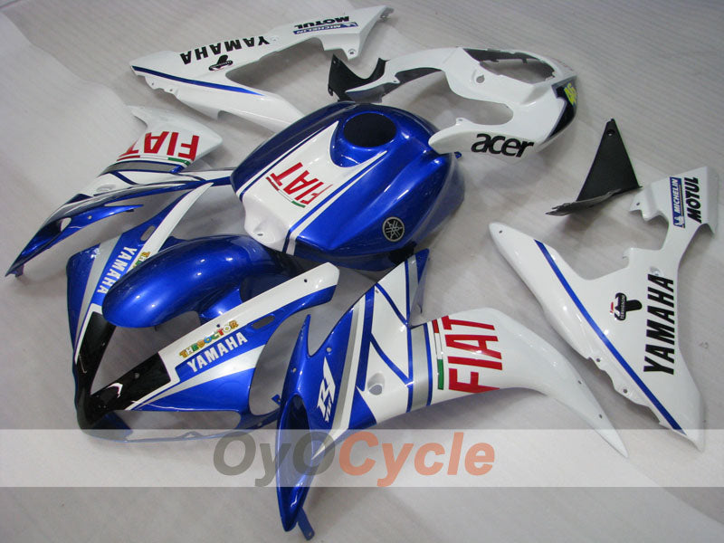 Injection Fairing kit for 04-06 YZF-R1 - Blue, White - FIAT, MOTUL #OYO87900822 Main image