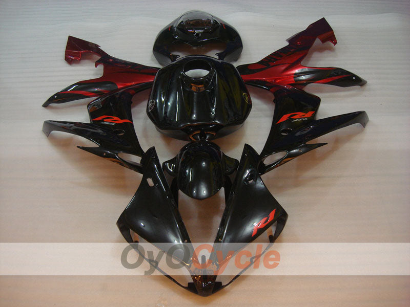 Injection Fairing kit for 04-06 YZF-R1 - Red, Black - Flame #OYO87900829