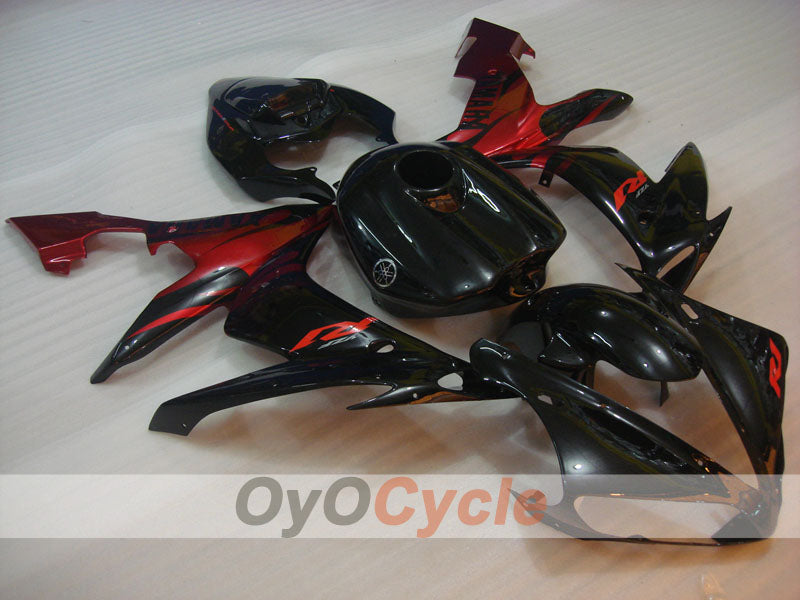 Injection Fairing kit for 04-06 YZF-R1 - Red, Black - Flame #OYO87900829
