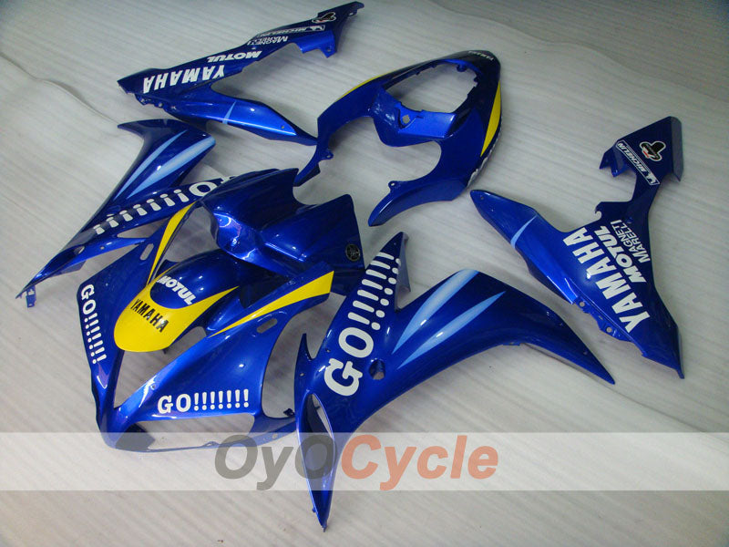 Injection Fairing kit for 04-06 YZF-R1 - Yellow, Blue - GO!!!!!!!, MOTUL #OYO87900831