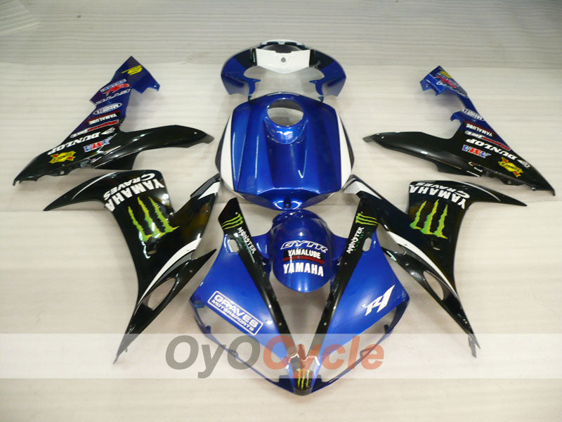 Injection Fairing kit for 04-06 YZF-R1 - Blue, Black - DUNLOP, Monster #OYO87900833 Secondary image